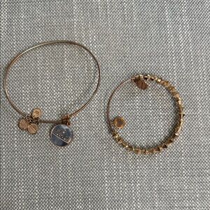 Alex and Ani Gold Charm Bracelets Set